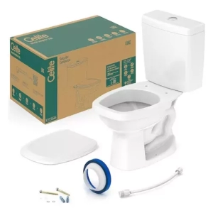 Kit Vaso Sanitário com Caixa, Assento e Complementos de Instalação Like Branco